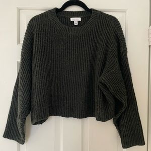Topshop Dark Green Knit Sweater, Size 0-2 US